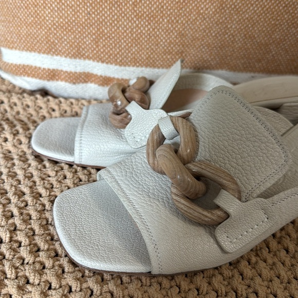 Pedro Garcia Beige Chain Detail Sandals - Picture 9 of 12